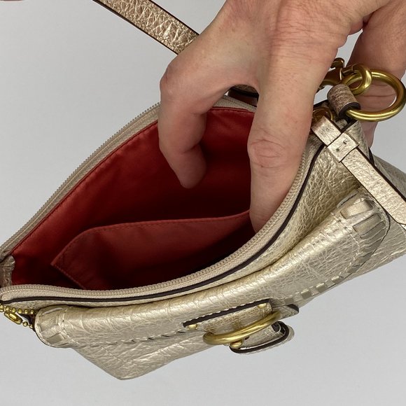 Coach Poppy Whipstitch Metallic Hippie 19014 B4/PL - Picture 5 of 6